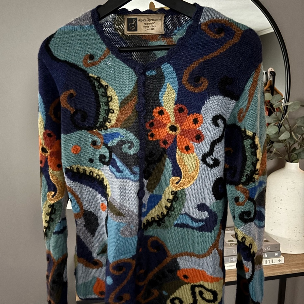 Anna Sui Multicolor Floral Patterned Cardigan